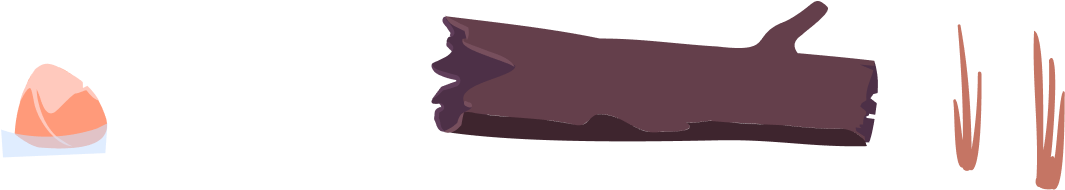 Illustration de tron d'arbre et de plantes qui flottent à la surface de l'eau